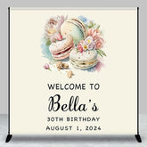 Aperturee - Macaron Floral Paint Custom 30th Birthday Backdrop